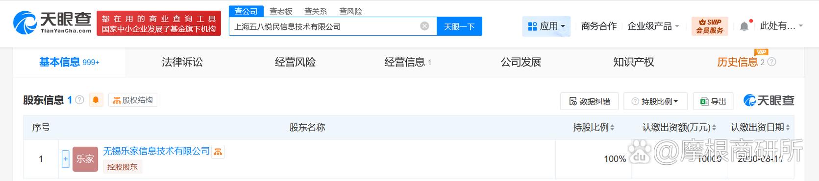 注册资本1亿人民币,经营范围含非居住房地产租赁,计算机及通讯设